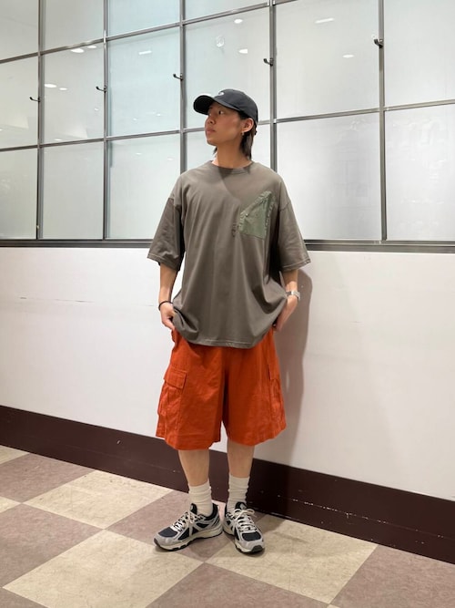 『セットアップ対応』天然素材リネンコットンイージーカーゴショーツ