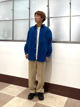 「イチ推しデニムコーデ」｜「アイテム（スラックス）」を使った、yuukiさん（メンズ・164cm）の秋コーディネート