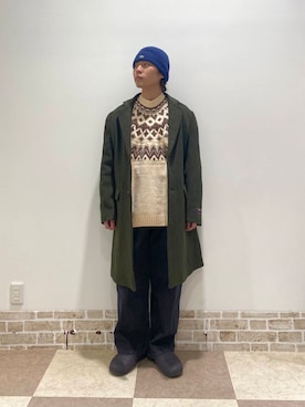 「アイテム（チェスターコート）」を使った、yuukiさん（メンズ・164cm）の冬コーディネート