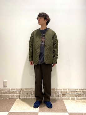 「アイテム（ミリタリージャケット）」を使った、yuukiさん（メンズ・164cm）の秋コーディネート