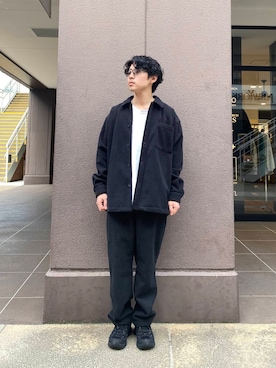 「アイテム（その他アウター、ブラック系）」を使った、yuukiさん（メンズ・164cm）の秋コーディネート