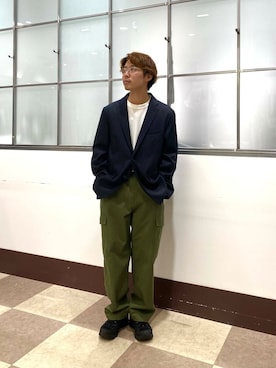 「アイテム（スーツジャケット）」を使った、yuukiさん（メンズ・164cm）の秋コーディネート