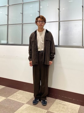 「アイテム（その他アウター、ブラウン系）」を使った、yuukiさん（メンズ・164cm）の秋コーディネート