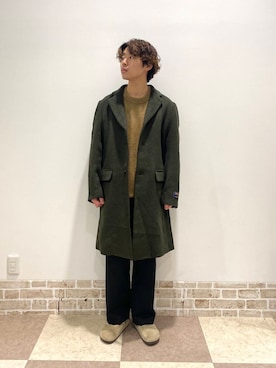 「アイテム（チェスターコート）」を使った、yuukiさん（メンズ・164cm）の秋コーディネート