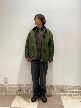 「ITEMS URBANRESEARCH（アイテムズ アーバンリサーチ）のマシンウォシャブルマシュマロドライバーズニット（カーディガン/ボレロ）」を使った、yuukiさん（メンズ・164cm）の冬コーディネート