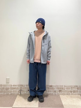 「春のジャケットスタイル」｜「アイテム（スウェット）」を使った、yuukiさん（メンズ・164cm）の春コーディネート