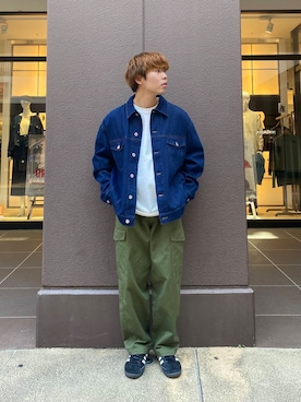 「イチ推しデニムコーデ」｜「アイテム（ジャケット/アウター）」を使った、yuukiさん（メンズ・164cm）の秋コーディネート