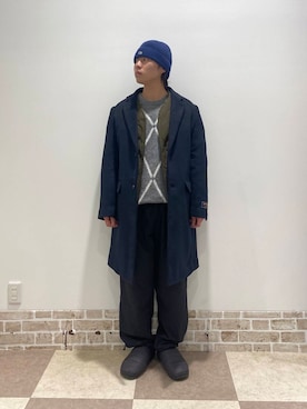 「アイテム（チェスターコート）」を使った、yuukiさん（メンズ・164cm）の冬コーディネート