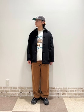 「春のジャケットスタイル」｜「アイテム（スウェット）」を使った、yuukiさん（メンズ・164cm）の冬コーディネート