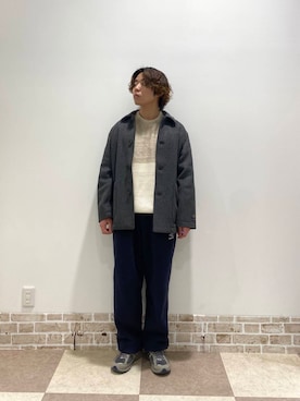 「アイテム（ステンカラーコート）」を使った、yuukiさん（メンズ・164cm）の冬コーディネート