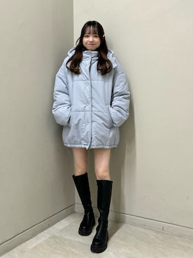 「one after another NICE CLAUP（ワンアフターアナザーナイスクラップ）のアイテム（ジャケット/アウター）」を使った、Yu.さん（骨格ウェーブ・レディース・150cm）の冬コーディネート