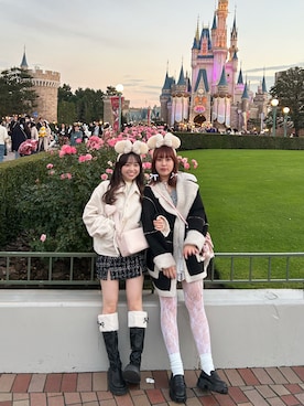 「one after another NICE CLAUP（ワンアフターアナザーナイスクラップ）のアイテム（その他アウター）」を使った、Yu.さん（レディース・150cm）の冬コーディネート