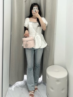 「バニティバッグ」｜Yu.さん（レディース・150cm）の夏コーディネート