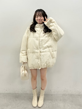 「one after another NICE CLAUP（ワンアフターアナザーナイスクラップ）のアイテム（ジャケット/アウター）」を使った、Yu.さん（骨格ウェーブ・レディース・150cm）の冬コーディネート