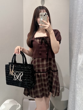 「OLIVE des OLIVE（オリーブデオリーブ）のアイテム（ワンピース）」を使った、Yu.さん（レディース・150cm）の秋コーディネート