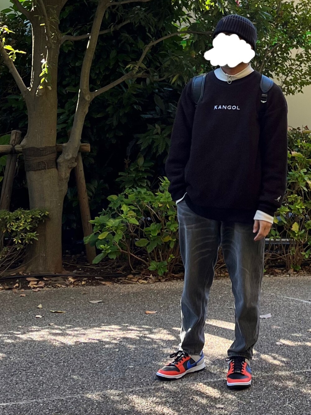 「未来のWEARISTAプロジェクト、ハーフジップ、ニット帽、秋冬コーデ」｜「KANGOLのアイテム（ニット/セーター、ブラック系）」を使った、Takaさん（メンズ・171cm）の秋コーディネートの1枚目の写真