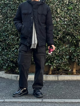 「JERZEES（ジャージーズ）のアイテム」を使った、Takaさん（メンズ・171cm）の冬コーディネート