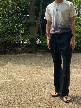 「Hollister（ホリスター）のアイテム（Tシャツ/カットソー）」を使った、Takaさん（メンズ・171cm）の夏コーディネート