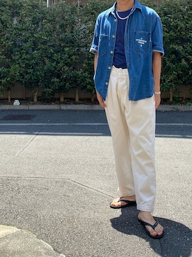 「ビーチサンダル」｜Takaさん（メンズ・171cm・20代）の夏コーディネート