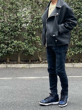 「minsobi（ミンソビ）のアイテム（ジャケット/アウター）」を使った、Takaさん（メンズ・171cm）の冬コーディネート