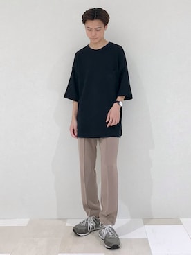 「黒Tシャツ」｜_kaitoさん（メンズ・168cm・20代）の夏コーディネート