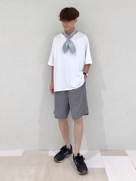 「ストライプパンツ」｜_kaitoさん（メンズ・168cm・20代）の夏コーディネート