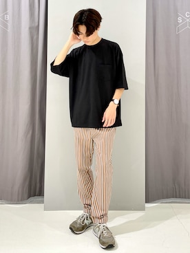 「ストライプパンツ」｜_kaitoさん（メンズ・168cm・20代）の夏コーディネート