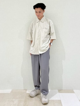 「ストライプパンツ」｜_kaitoさん（メンズ・168cm・20代）の夏コーディネート
