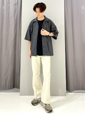 「黒Tシャツ」｜_kaitoさん（メンズ・168cm・20代）の夏コーディネート