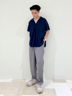 「スキッパーシャツ」｜_kaitoさん（メンズ・168cm）の夏コーディネート