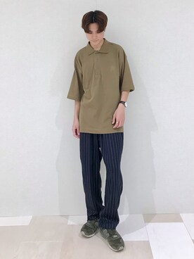 「アイテム（ポロシャツ、ベージュ系）」を使った、_kaitoさん（メンズ・168cm）の夏コーディネート