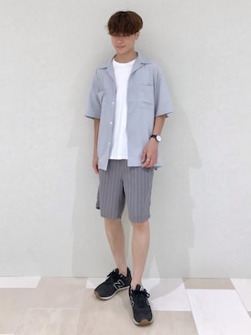 「ストライプパンツ」｜_kaitoさん（メンズ・168cm・20代）の夏コーディネート