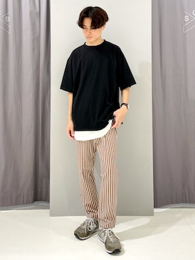 「ストライプパンツ」｜_kaitoさん（メンズ・168cm・20代）の夏コーディネート
