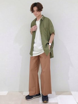 「CRAFT STANDARD BOUTIQUE（クラフトスタンダードブティック）のアイテム（その他パンツ）」を使った、_kaitoさん（メンズ・168cm）の夏コーディネート