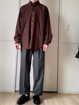 「Ralph Lauren」｜「アイテム（スラックス）」を使った、komさん（メンズ・175cm）の秋コーディネート
