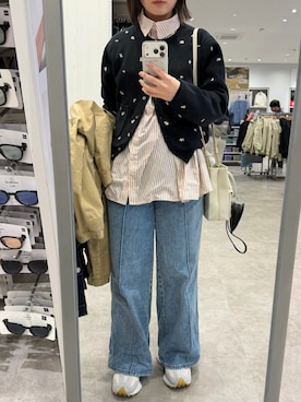 「Omekashi（オメカシ）のアイテム」を使った、ずりあんぬさん（レディース・154cm）の春コーディネート