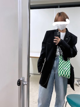 「LASTFRAME（ラストフレーム）のアイテム」を使った、コマキさん（レディース・155cm）の春コーディネート