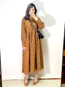 「アイテム（ワンピース/ドレス）」を使った、miaさん（レディース・164cm・20代）の秋コーディネート
