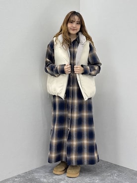 「アイテム（シャツワンピース）」を使った、Ayaさん（レディース・152cm・20代）の秋コーディネート