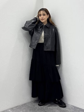 「アイテム（ブルゾン）」を使った、Ayaさん（レディース・152cm・20代）の秋コーディネート