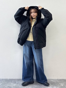 「アイテム（ダウンジャケット/コート）」を使った、Ayaさん（レディース・152cm・20代）の秋コーディネート