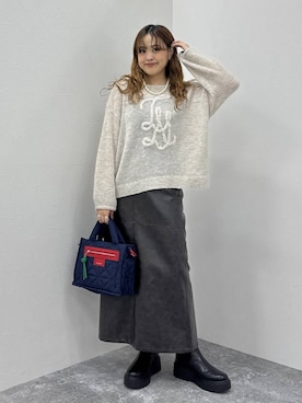 「BAYFLOW（ベイフロー）のアイテム（ショルダーバッグ）」を使った、Ayaさん（レディース・152cm）の秋コーディネート