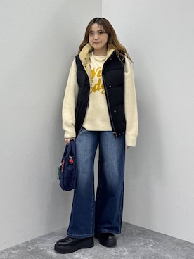 「アイテム（ベスト）」を使った、Ayaさん（レディース・152cm・20代）の秋コーディネート