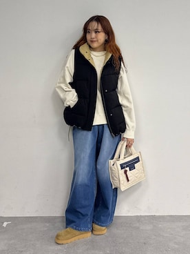 「アイテム（スリッポン）」を使った、Ayaさん（レディース・152cm・20代）の秋コーディネート