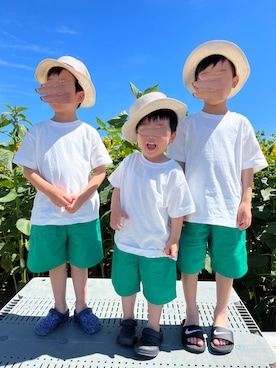 「ひまわり」｜ぽん‪‪☺︎‬さん（キッズ・100cm）の秋コーディネート