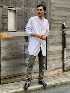 「Sans limite（サンリミット）のアイテム」を使った、WARE-mo-KOU_aokiさん（メンズ・178cm）の夏コーディネート