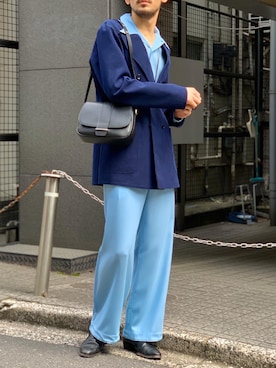 「パジャマ」｜「アイテム（ジャケット/アウター）」を使った、WARE-mo-KOU_aokiさん（メンズ・178cm）の春コーディネート