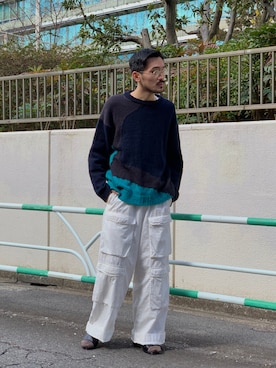 「DRIES VAN NOTEN（ドリスヴァンノッテン）のアイテム（パンツ）」を使った、WARE-mo-KOU_aokiさん（メンズ・178cm）の冬コーディネート