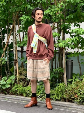 「mii（ミー）のアイテム」を使った、WARE-mo-KOU_aokiさん（メンズ・178cm）の夏コーディネート