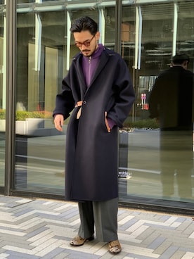 「SUNSEA（サンシー）のアイテム（ジャケット/アウター）」を使った、WARE-mo-KOU_aokiさん（メンズ・178cm）の冬コーディネート